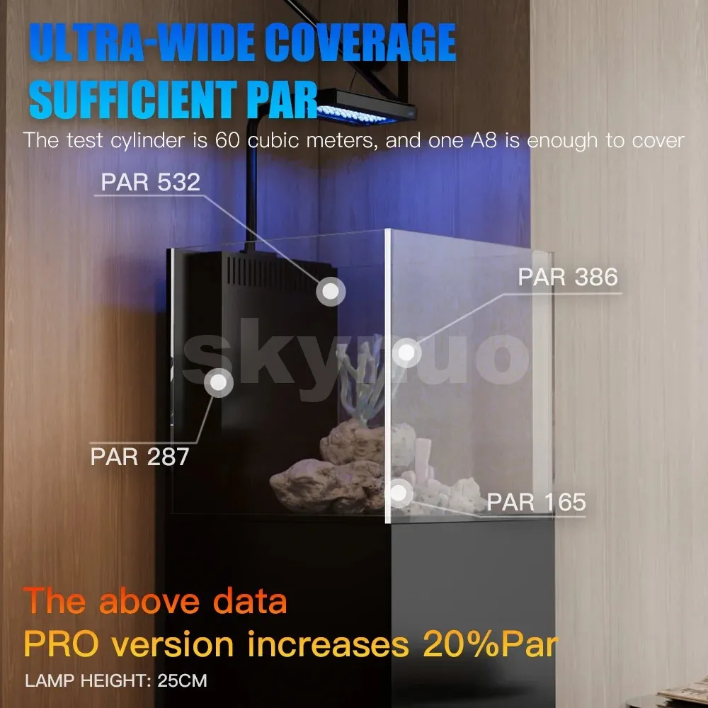 A8SE/A8PRO 2.0 الجيل 240 واط ا - مراجعة Marine Aquarium App وسعره