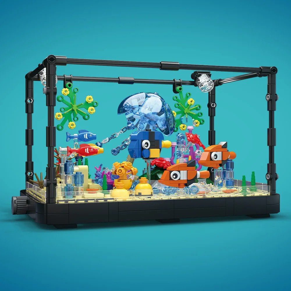 مجموعة مكعبات بناء حوض السمك م - مراجعة Marine Aquarium Kit وسعره