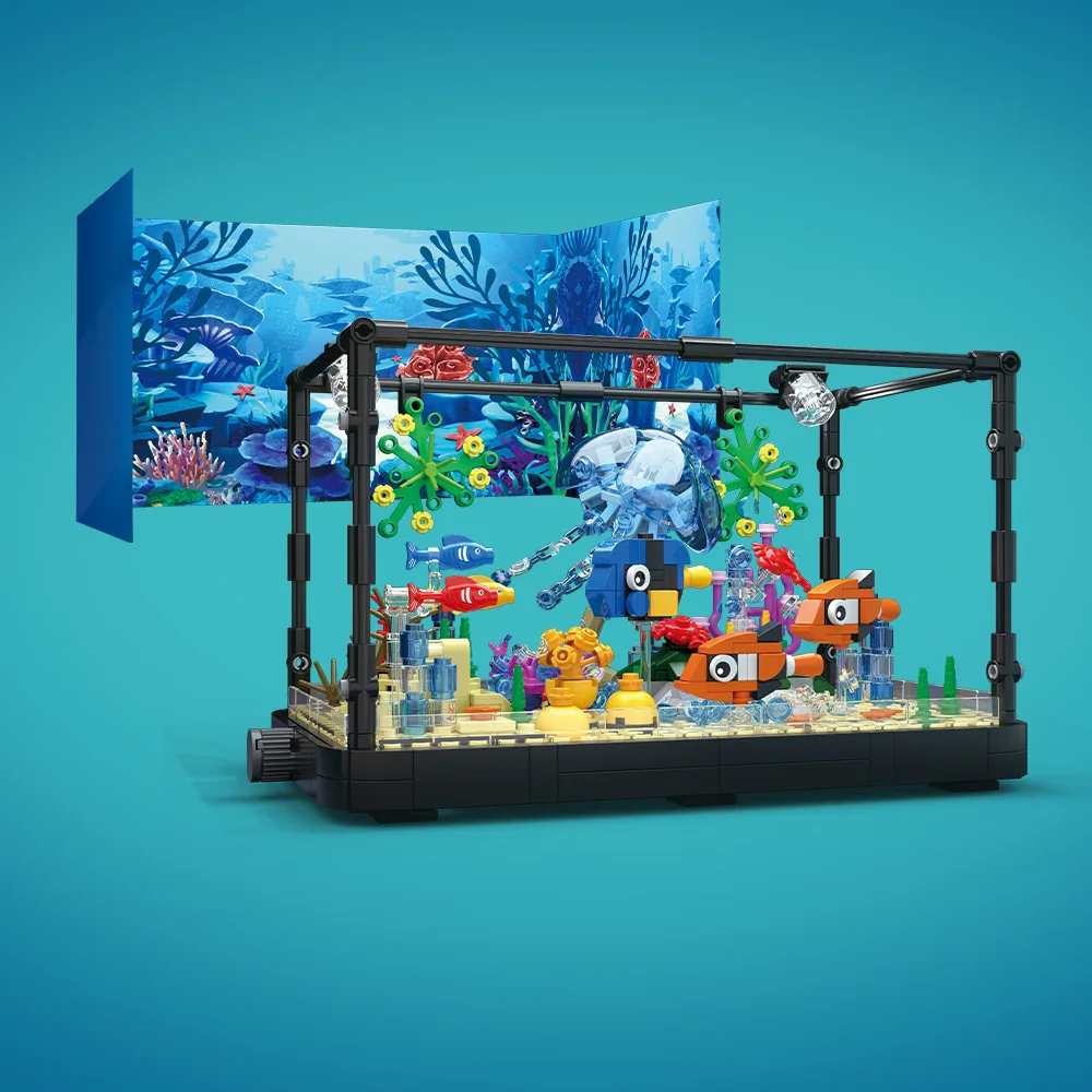 مجموعة مكعبات بناء حوض السمك م - مراجعة Marine Aquarium Kit وسعره