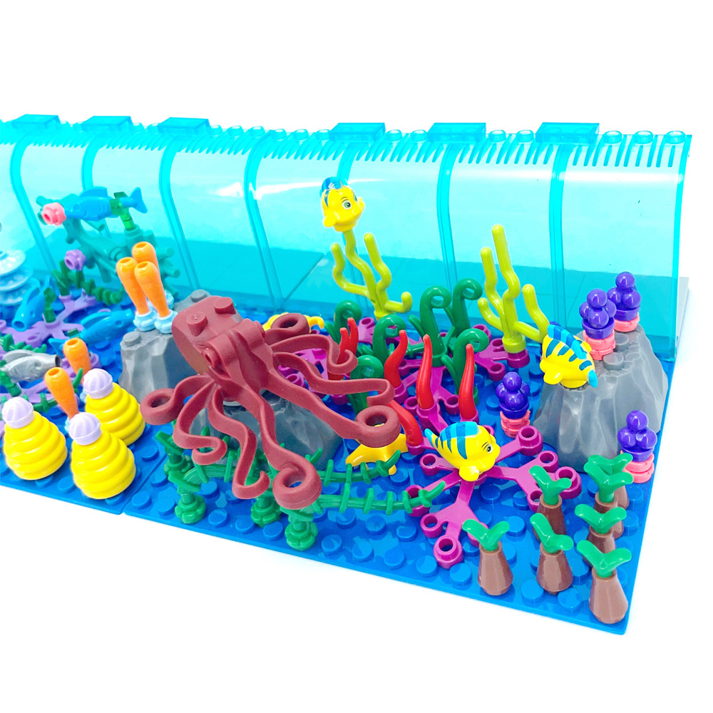 متوافق مع مكعبات بناء مشهد حوض - مراجعة Aquarium Marine World وسعره