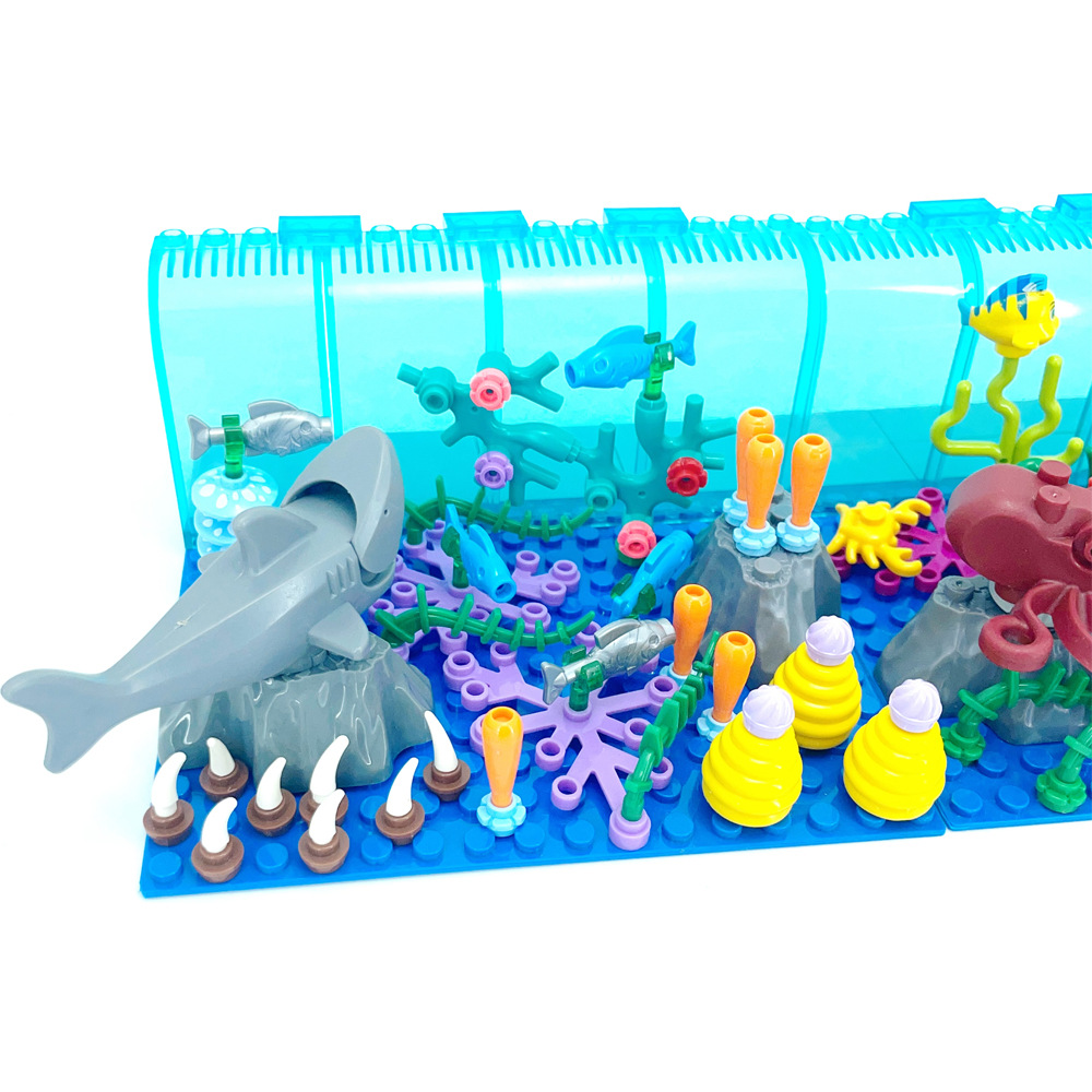 متوافق مع مكعبات بناء مشهد حوض - مراجعة Aquarium Marine World وسعره